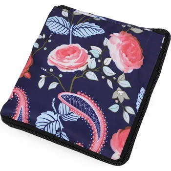 Nákupní taška Skládací nákupní taška se zipem pevná 38x44 cm Varianta: 64 modrá námořnická růže, Balení: 1 ks