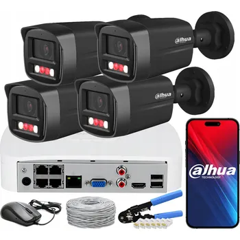 IP kamera Monitorovací sada 6 Mpx se 4 KAMERAMI IPC-HFW1639TC-A-IL-S6-BLACK DAHUA