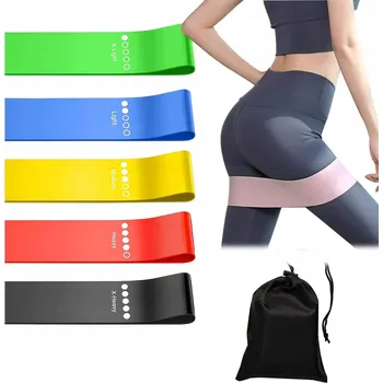 Sada posilovacích gum, fitness gumy odporové power band 5 ks Trex Sport