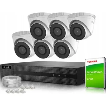 IP kamera Sada pro monitorování domu, firmy, obchodu – 6x kamera IPCAM-T5 5MPx s IR přísvitem 30 m