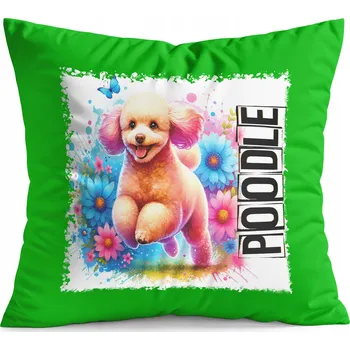 Polštář POLŠTÁŘ ZELENÝ DÁREK - PES, PES, PLEMENO, PUDL