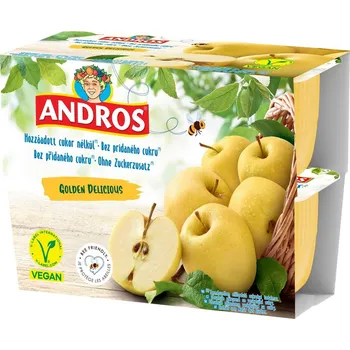 Andros Jablečné pyré z Golden Delicious bez přidaného cukru 4×100 g