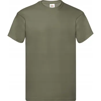 Pánské tričko Pánské tričko pánské bavlna Fruit of the Loom original olivová 3XL