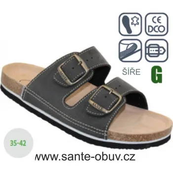 Dámská zdravotní obuv SANTÉ N/25/62/H/CP SLATE PANTOFEL, --- - 41