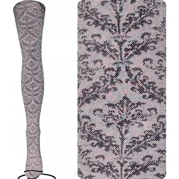 Podprsenka Vzorované Punčocháče Calzamia 80den béžové, velikost 2