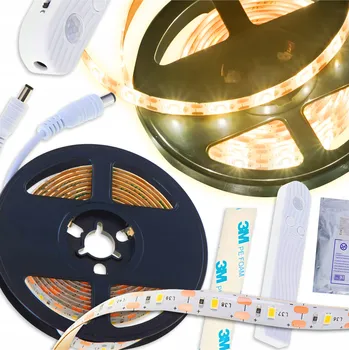 LED osvětlení LED PÁSEK BÍLÝ STUDENÝ SILNÝ 1M + USB NAPÁJENÍ + DÁLKOVÉ OVLÁDÁNÍ + ČASOVAČ