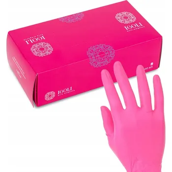 Pracovní oblečení 100x Nitrilové rukavice Na Jedno Použití Silné Ochranné IGOLI Fuchsiové S