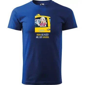 Pánské oblečení Sablio Tričko s potiskem Ano, jsem taxikářka - modré M