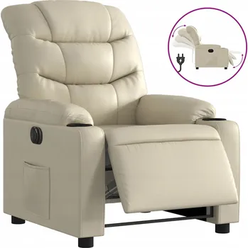 Křeslo Elektrické polohovací křeslo krémové 75,5 x 93 x 99,5 cm