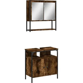 Koupelnový nábytek 2dílná sada koupelnového nábytku, kouřový dub