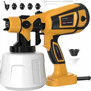 Stříkací pistole MaxAwe Elektrická stříkací pistole na barvu, 800 W, 1100 ml/min, se 4 tryskami