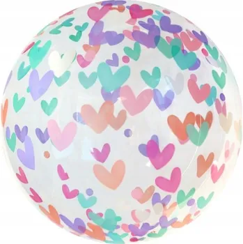 Fóliový balónek křišťálový Godan 18" srdíčka
