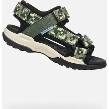 Dětská móda Geox dětské sandály textilní zelené velikost 25