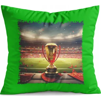 Polštář POLŠTÁŘ ZELENÝ DÁREK - FOTBAL SPORT TÝM ZÁPAS POHÁR