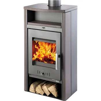 Krbová kamna LIVORNO, antracit, brown stone