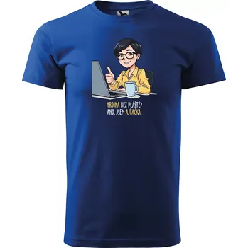 Sablio Tričko s potiskem Ano, jsem ajťačka - modré 5XL