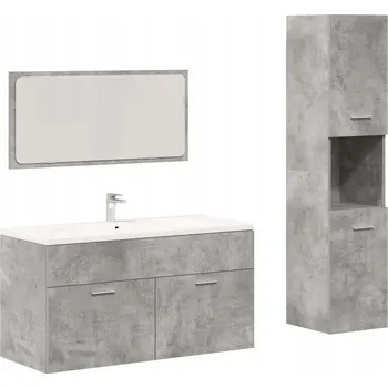 Koupelnový nábytek 3dílná sada koupelnového nábytku, šedá betonu