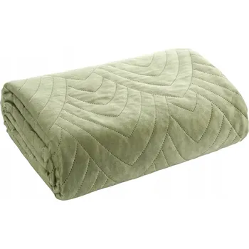 Prostěradlo Přehoz na postel Eurofirany velur 200 cm x 220 cm zelený