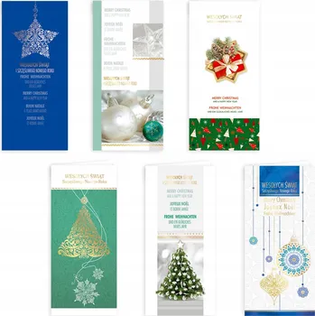 Vánoční přání s obálkou, zlaté, DL, neutrální, pro firmy - WB2BN