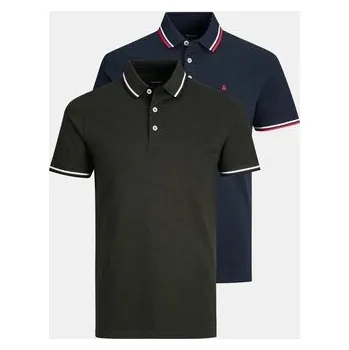Pánská polokošile Jack&Jones námořnická modrá/zeleň M