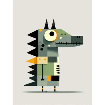 Panel na ušití dětské deky Wellsoft fleece 145x110 krokodýl Lucas