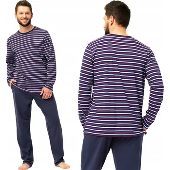 Pánské pyžamo Key Pánské pyžamo MNS 316 B25 s dlouhým rukávem, velikost XL