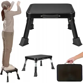 Žebřík SKLÁDACÍ STOLIČKA 38 CM S NASTAVITELNOU VÝŠKOU, 3 STUPNĚ, DO KOUPELNY A KUCHYNĚ