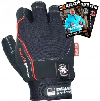 Rukavice POWER SYSTEM RUKAVICE DO POSILOVNY TREC PÁNSKÉ ČERNÉ L
