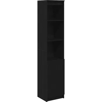 Komoda Černá komoda dub 37,5x35x180 cm Lepené dřevo