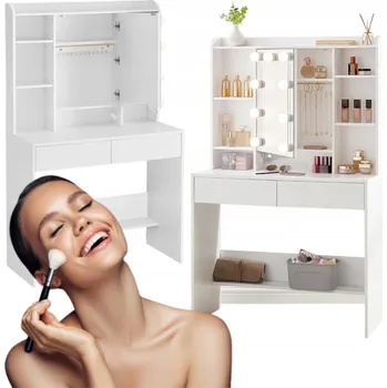 Toaletní stolek Toaletní Stolek Vasagle bílý 90 x 144,7 x 40 cm