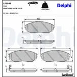 Sada brzdových destiček, kotoučová brzda DELPHI LP1849