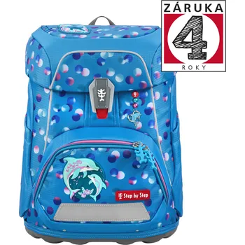 Školní batoh Školní aktovka Step by Step FIT, Dolphin Finja- 5 dílný set, AGR certifikát