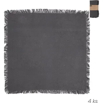 Papírový ubrousek Ubrousek bavlna 4 ks 45x45 cm šedá