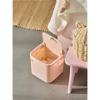 Odpadkový koš Sinsay - Odpadkový koš s víkem a nálepkami - pastelová růžová - 341DK-03X - 341DK-03X-ONE