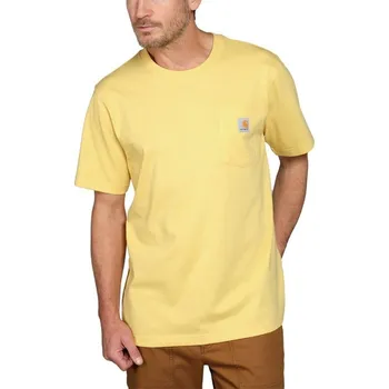 Pánské tričko CARHARTT K87 POCKET S/S T-SHIRT SUNDANCE HEATHER Velikost: XXL