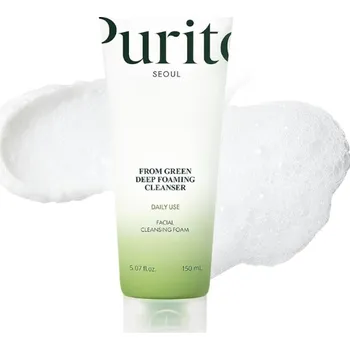 Odličovač Purito Seoul – From Green Deep Foaming Cleanser – Jemná mycí pěna s extraktem z pupečníku asijského – 150 ml
