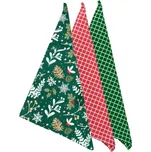 SVITAP sleep well Vánoční bavlněné utěrky 45x70 cm Větvičky 25800, 3 ks