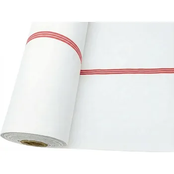 Mirtex Plátno DOMESTIK 145/P32 Červený pruh do zdravotnictví šíře 150cm Ceník: METRÁŽ: od 1 metrů