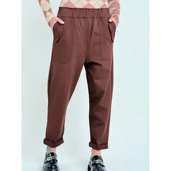 Dámské kalhoty Voga Móda Hnědé kalhoty JOSEFINA Hnědá, UNI XS-L