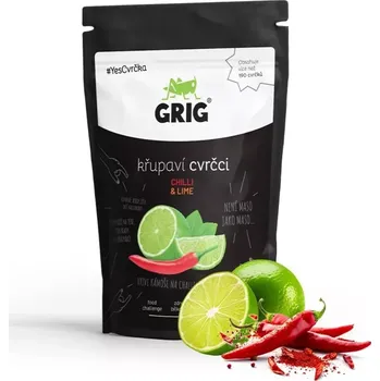Sušená potravina Grig Křupaví cvrčci Chilli & Lime 20g
