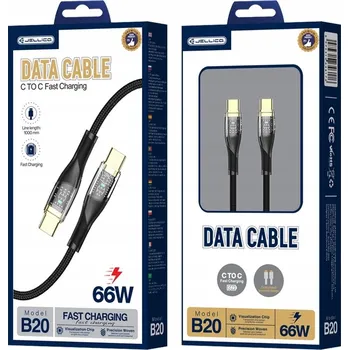 Datový kabel Kabel Jellico USB typ C - USB typ C 1 m černý