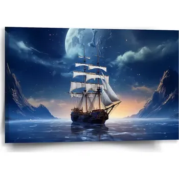 Obraz Sablio Obraz Plachetnice mezi horami - 60x40 cm