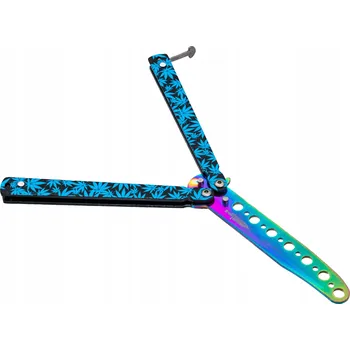 Kuchyňský nůž Nůž, tréninkový motýlek modrý konopí rainbow CS:GO