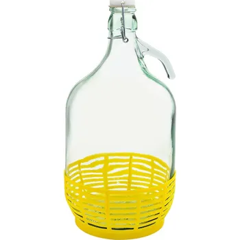 Demižon Demižon holý skleněný 5L ucho, plast koš, patentní uzávěr DAMA KUTIL Sklad7 455180.00 (KUTIL Sklad7)