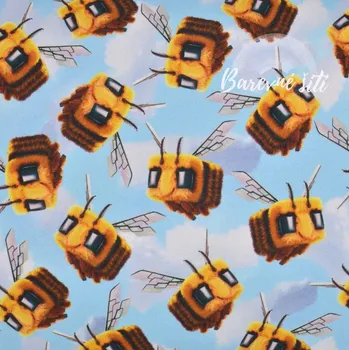 Zimní softshell Včely minecraft (E) (Zimní softshell potištěný)