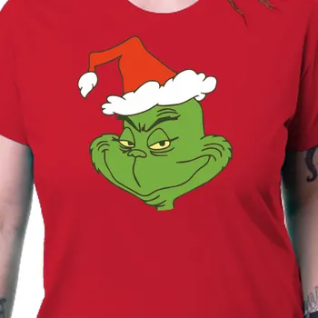 Dámské tričko Tričko Vánoce | Dámské tričko Grinch bez nápisu