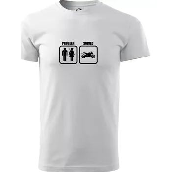 Pánské tričko Problém silniční motorka - Triko extra velké (5-8XL) - 6XL ( Bílá )