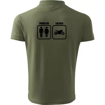 Pánská košile Problém silniční motorka - Polokošile pánská Pique Polo 203 - 3XL ( Khaki )