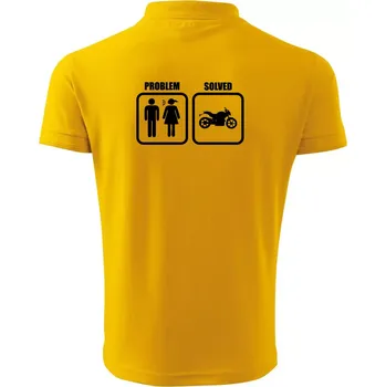 Pánská košile Problém silniční motorka - Polokošile pánská Pique Polo 203 - XL ( Žlutá )
