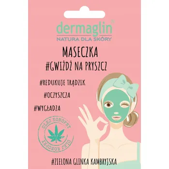 Pleťová maska Dermaglin Krémová maska na obličej Gwiżdż na Pryszcz – Čisticí